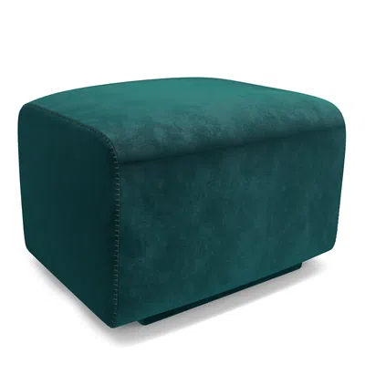Huppe Adelaide Ottoman In Velluto Dark Teal