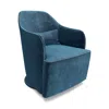 Huppe Adelaide Rocker In Velluto Steel Blue