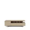 Huppe Agora 68 Media Base In Smoked Oak / Fog Glass