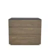 Huppe Alma 3-drawer Dresser In Raw Birch/ Cream Acid Etched Glass