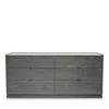 Huppe Cloe 6-drawer Dresser In Anthracite Birch/ Cream