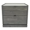 Huppe Cloe Nightstand, Large In Anthracite Birch/ Cream