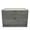 Huppe Cloe Nightstand, Small In Anthracite Birch/ Cream