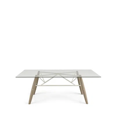 Huppe Connection Dining Table In Natural White Oak/cream
