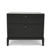 Huppe Hemrik 2-drawer Large Nightstand In Blackened Birch/ Ceramic