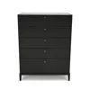 Huppe Hemrik 5-drawer Chest In Blackened Birch/ Ceramic
