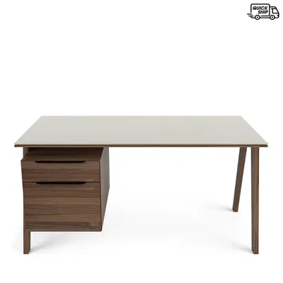 Huppe Howard Desk In Light Natural Walnut