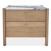 Huppe Jules White Oak 2 Drawer Nightstand In Oiled Oak / White Cherokee Marble