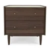 Huppe Marvin 2 Drawer Nightstand - Exclusive In Tobacco Walnut