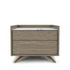 Huppe Memento 2-drawer Large Nightstand In Raw Oak/ White Cherokee Mable