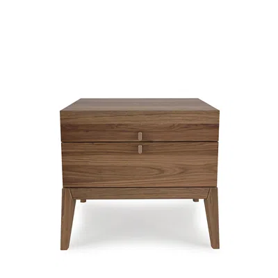 Huppe Moment 2-drawer Night Table In Light Natural Walnut