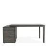 Huppe Outline Work Desk In Anthracite Birch / Fog Glass