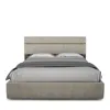 Huppe Plank Short Upholstered Platform Queen Bed In Anthracite Birch