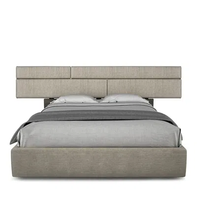 Huppe Plank Upholstered High Height Platform King Bed In Anthracite Birch