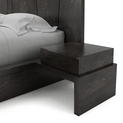 Huppe Silk Right Nighstand In Charcoal Birch