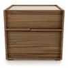 Huppe Swan Small Night Table In Light Natural/cream Glass
