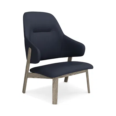 Huppe Wolfgang High-back Lounge Chair In Navy