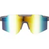 Hurley 137mm Semi Rim Shield Mirrored Polarized Sunglasses In Multi