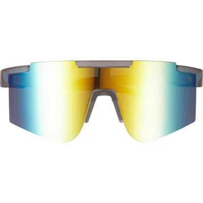 Hurley 137mm Semi Rim Shield Mirrored Polarized Sunglasses