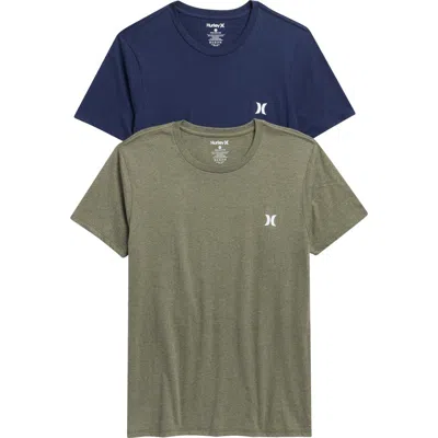 Hurley 2-pack Lounge T-shirts In Green / Blue