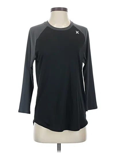 Pre-owned Hurley 3/4 Sleeve T-shirt In Black