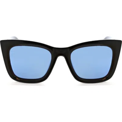 Hurley 50mm Chunky Square Polarized Sunglasses In Black