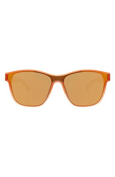 Hurley 50mm Square Shield Polarized Sunglasses In Orange