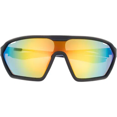 Hurley 51mm Polarized Angular Shield Sunglasses In Black