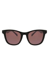 Hurley 51mm Square Sunglasses In Black