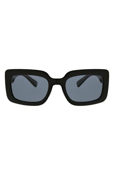 Hurley 54mm Square Sunglasses In Shiny Black