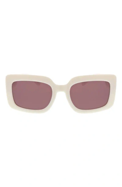Hurley 54mm Square Sunglasses In White