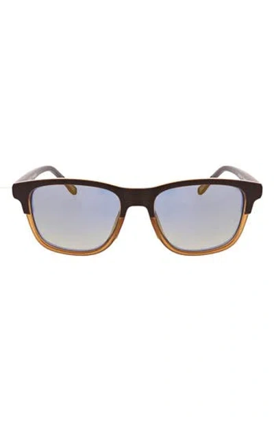 Hurley 55mm Polarized Square Sunglasses In Brown