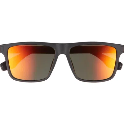 Hurley 56mm Flat Top Polarized Square Sunglasses In Multi