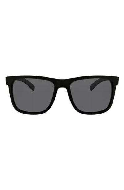 Hurley 56mm Polarized Square Sunglasses In Black