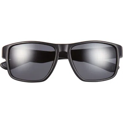Hurley 58mm Polarized Square Sunglasses In Black