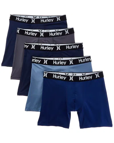 Hurley 5pk Regrind Boxer Brief In Blue