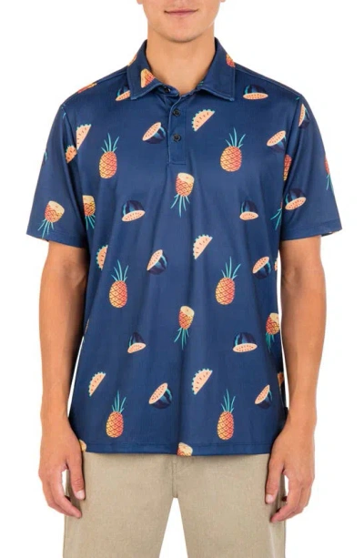Hurley Ace Fiesta Cotton Polo In Abyss