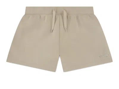 Hurley All Day High-waisted Shorts (big Kid) Girl's Shorts Playa Sand : Lg (12-14 Big Kid), Elastane/polyes In Gray