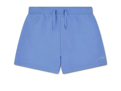 Hurley All Day High-waisted Shorts (big Kid) Girl's Shorts Provence : Md (8-10 Big Kid), Elastane/polyester In Blue