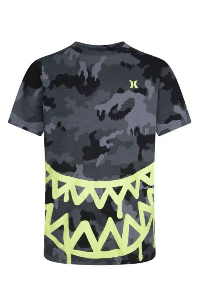 Hurley Kids' Allover Print Sharkbait T-shirt In Grey Camo