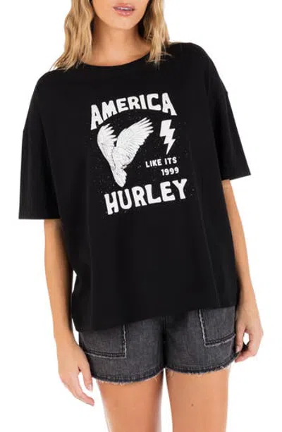 Hurley America 1999 Cotton Graphic T-shirt In Black