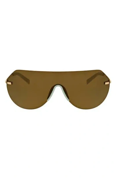 Hurley Angled Iconic Shield Sunglasses In Brown