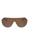 Hurley Angled Iconic Shield Sunglasses In Brown