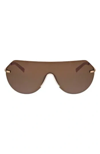 Hurley Angled Iconic Shield Sunglasses In Brown