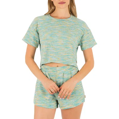 Hurley Aspen Boxy Rib Baby Tee In Green