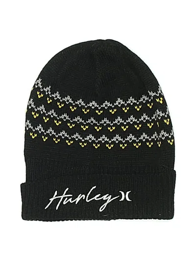 Pre-owned Hurley Beanie Hat In Black