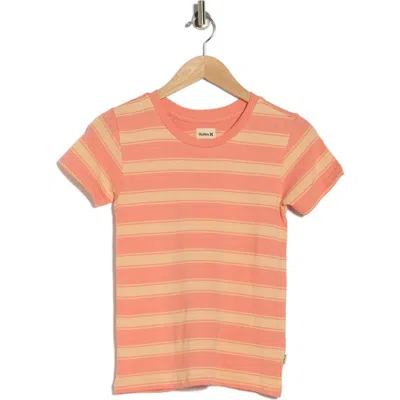 Hurley Better Days Stripe Tee In Orange