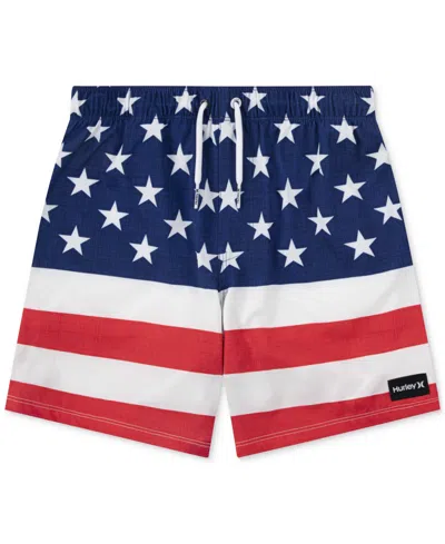 Hurley Kids' Big Boys Americana Pull-on Swim Shorts