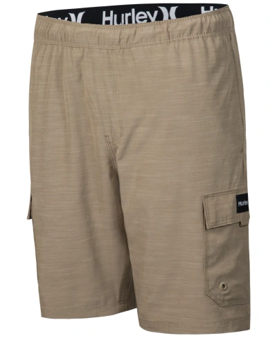 Hurley Kids' Big Boys Avalon Hybrid Boardshorts In Khaki