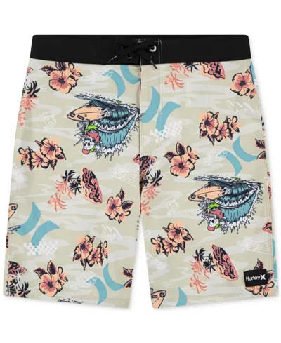 Hurley Kids' Big Boys Doodles Isle Board Shorts In Rattan